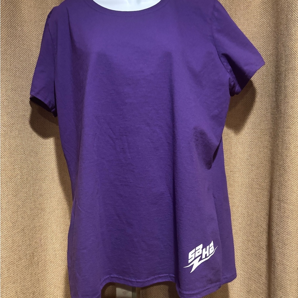 Purple Boxy Relaxed T-Shirt with Short Sleeves